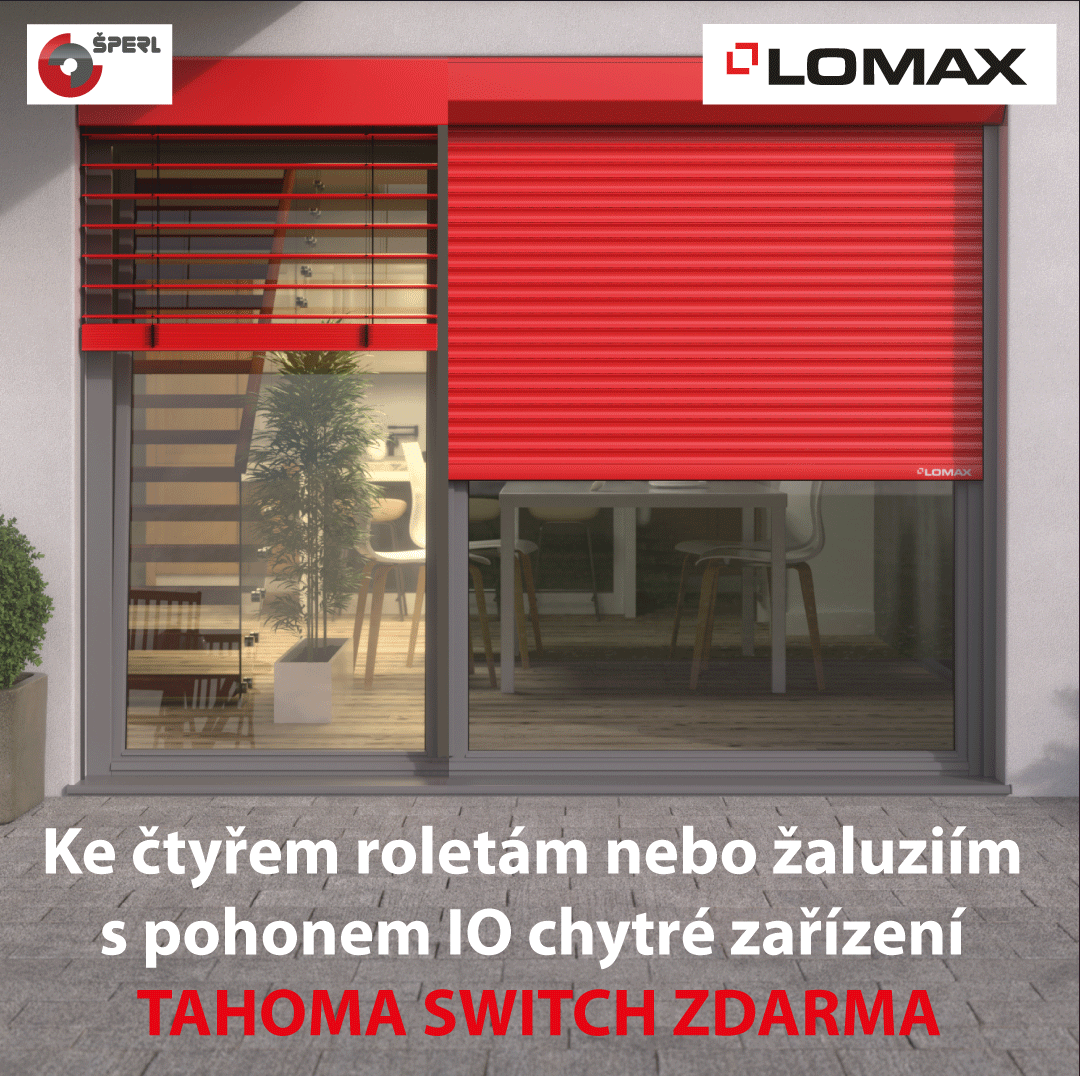 Ke čtyřem roletám nebo žaluziím s pohonem IO chytré zařízení TAHOMA SWITCH ZDARMA